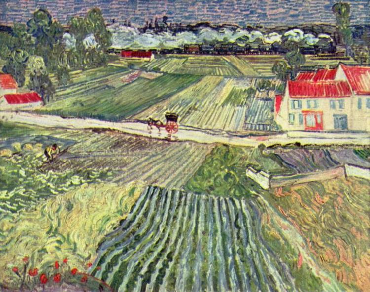 Landschaft bei Auvers im Regen, Vincent Van Gogh